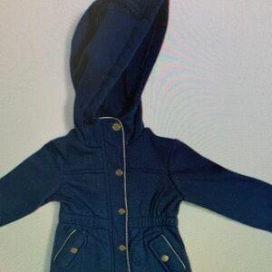 Kids Navy Blue Hooded Jacket